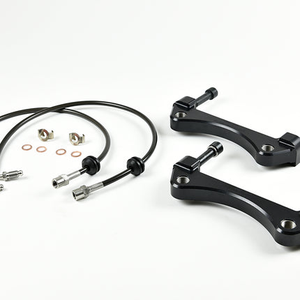 Front Caliper Carrier Kit - Allows Fitment of TTRS/RS3 4 Piston Brembo Calipers to OE 340mm Discs (AK0006) (VW Transporter T5/T6) - Car Enhancements UK