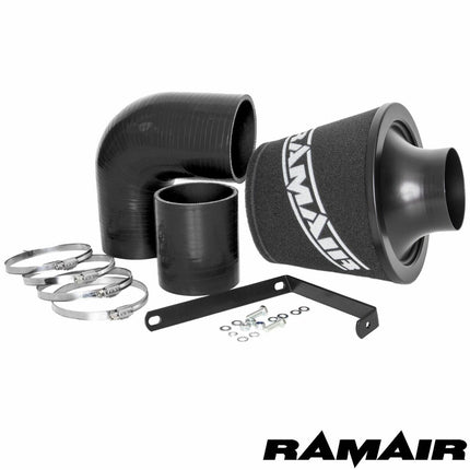 SR-232-BK - Ramair Cone Air Filter Intake Induction Kit Black Silicone for VW Golf mk5 R32 3.2 V6 - Car Enhancements UK
