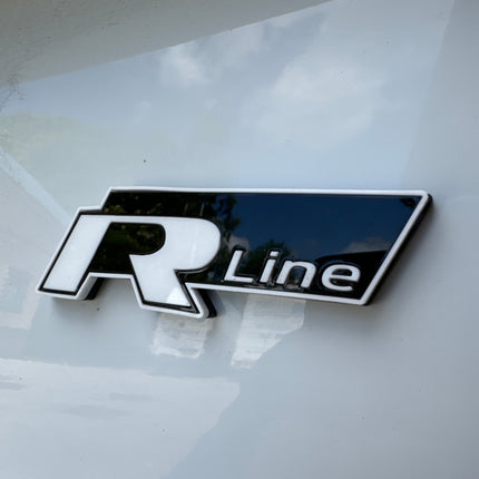4D "R Line" Replacement Badges - Multiple Colours - VW MODELS | Car Enhancements UK