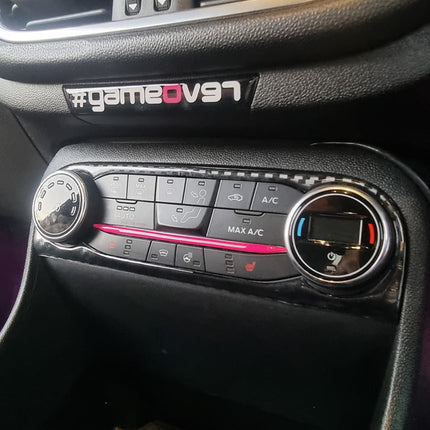 Fiesta Mk8 Climate Control Carbon Gel Cover - Car Enhancements UK
