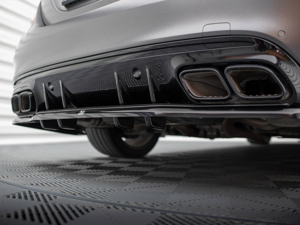 Central Rear Splitter (with vertical bars) Mercedes-Benz C AMG-Line W205  Facelift