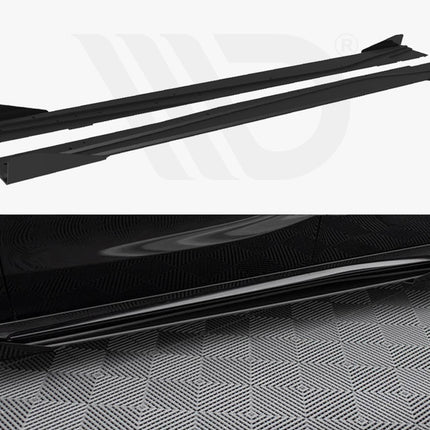 STREET PRO SIDE SKIRTS DIFFUSERS + FLAPS MERCEDES-BENZ A AMG-LINE W176 FACELIFT - Car Enhancements UK
