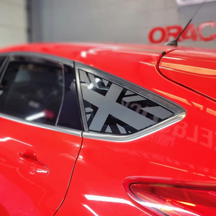 MK3 & 3.5 Focus Union Jack Rear Window Flag Decal Set (Pair) - Car Enhancements UK