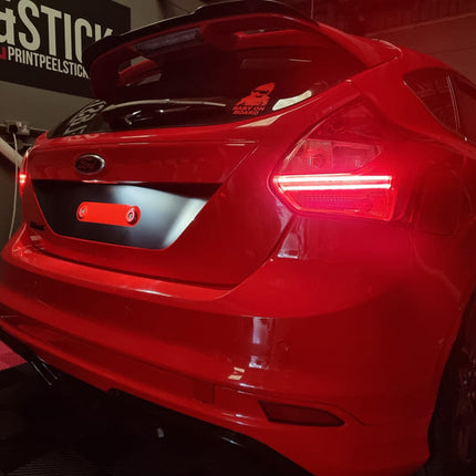 Focus Mk3 & 3.5 Rear Licence Plate vinyl Decal - Car Enhancements UK