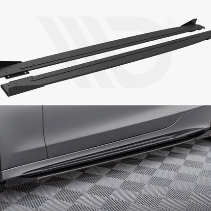 STREET PRO SIDE SKIRTS DIFFUSERS + FLAPS MERCEDES-AMG C43 COUPE C205 FACELIFT - Car Enhancements UK