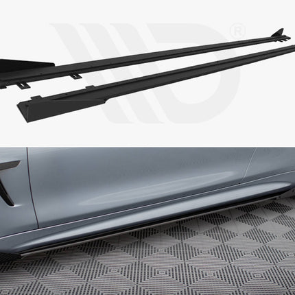 STREET PRO SIDE SKIRTS DIFFUSERS + FLAPS BMW 4 COUPE / GRAN COUPE / CABRIO M-PACK F32 / F36 / F33 - Car Enhancements UK