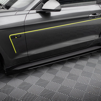 Maxton Design - Street PRO Side Skirts Diffusers + Flaps Ford Mustang GT Mk6 | Car Enhancements UK