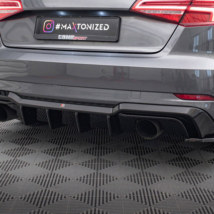 REAR VALANCE AUDI A3 S-LINE SPORTBACK 8V FACELIFT (VERSION WITH SINGLE EXHAUSTS ON BOTH SIDES) - Car Enhancements UK