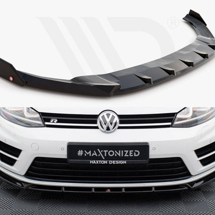 Maxton Design - Front Splitter V.5 + Flaps Volkswagen Golf R / R-Line Mk7 | Car Enhancements UK