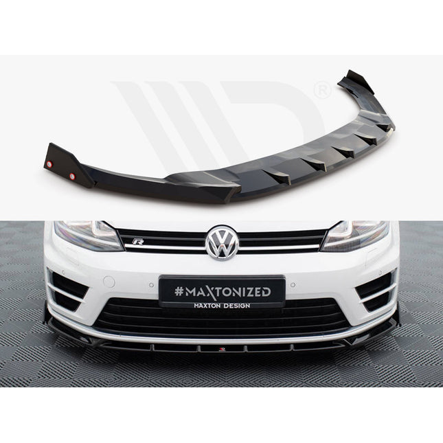 Maxton Design - Front Splitter V.5 + Flaps Volkswagen Golf R / R-Line Mk7 | Car Enhancements UK
