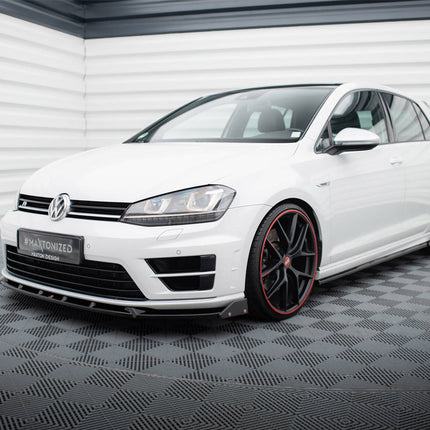 Maxton Design - Front Splitter V.5 + Flaps Volkswagen Golf R / R-Line Mk7 | Car Enhancements UK