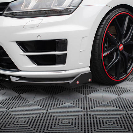 Maxton Design - Front Splitter V.5 + Flaps Volkswagen Golf R / R-Line Mk7 | Car Enhancements UK