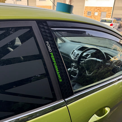 Ford Fiesta MK7 / MK7.5 (3 Door Only) - 3D Acrylic B Pillar Covers - Multiple Designs