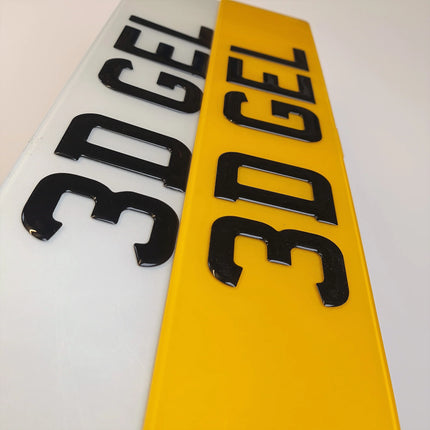 Premium Road-Legal Number Plates - 3D Gel