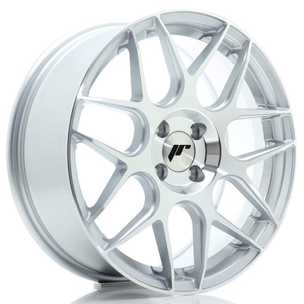 Japan Racing Wheels - JR18 17x7 ET40 4x100 Silver Machined Face | Car Enhancements UK