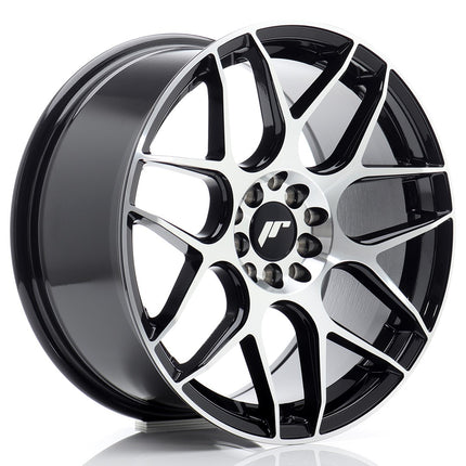 Japan Racing Wheels - JR18 17x8 ET35 5x100/114 Black Machined Face | Car Enhancements UK