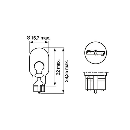 BriteVue 955 Reverse Light Bulb Upgrade – 10 SMD LED with Projector Lens (921 | W16W | T15)