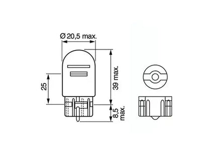 580 DRL Sidelight Bulbs – 6500K White | IllumiNite (7443 | T20 | W21/5w)