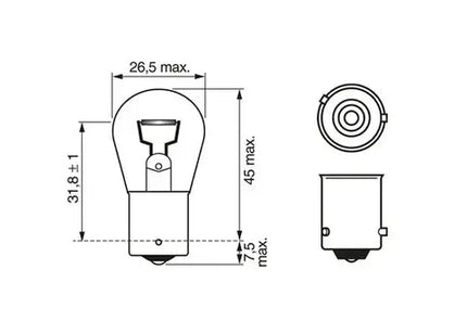 Enhanced Edition 581 LED Indicator Bulb Replacement - Canbus Friendly 30x Brighter (PY21w | 7507 | BAU15s)