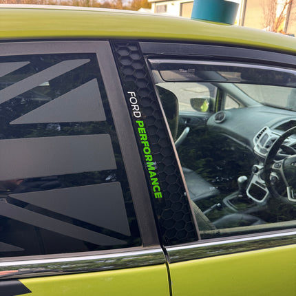 Ford Fiesta MK7 / MK7.5 (3 Door Only) - 3D Acrylic B Pillar Covers - Multiple Designs