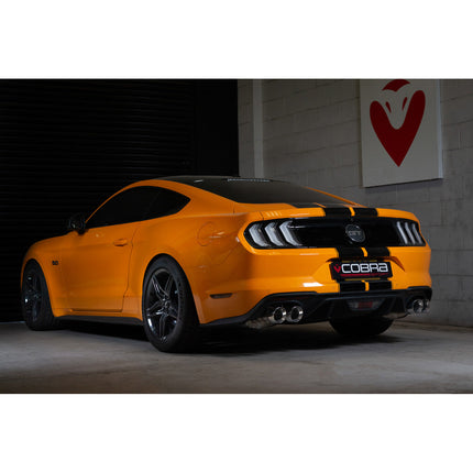 Cobra Exhausts - Ford Mustang 5.0 V8 GT (2018>) Facelift 3" Valved Cat Back Performance Exhaust | Car Enhancements UK