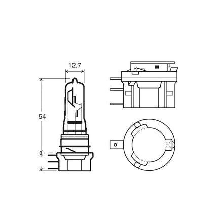 IllumiNite H15 Main Beam / DRL Ice White Halogen Bulb Upgrade – 6500K (715	| PGJ23t-1)