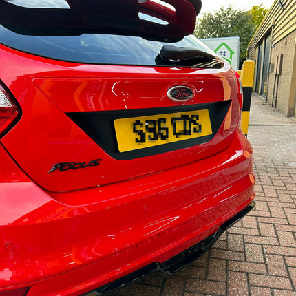 Focus Mk3 & 3.5 Rear Licence Plate vinyl Decal - Car Enhancements UK