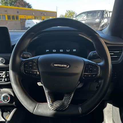 MK4 Focus ST - Carbon Fibre Steering Wheel Trim Surrounds - Car Enhancements UK
