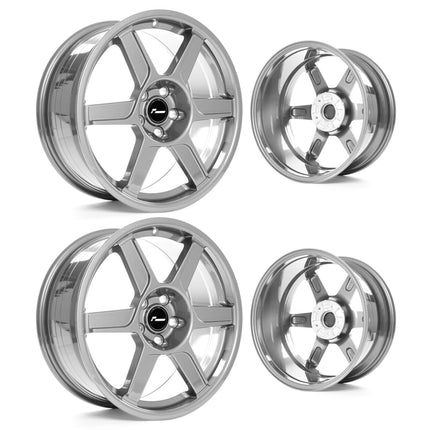 Racingline R-06 8.5J x 18inch Alloy Wheel Set - Gun Metal, Silver or Black