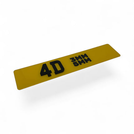 Premium Road-Legal Number Plates - 4D Acrylic (3mm or 5mm)