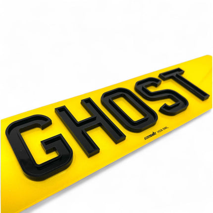 Premium Road-Legal Number Plates - Ghost Style