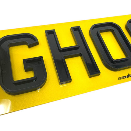 Premium Road-Legal Number Plates - Ghost Style