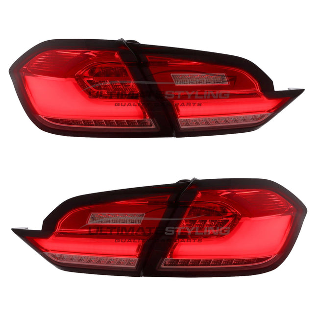 Ford Fiesta Mk8 2017-2024 - Upgrade LED Light Bar Red & Clear Lens Rear Tail Lights Pair | Car Enhancements UK