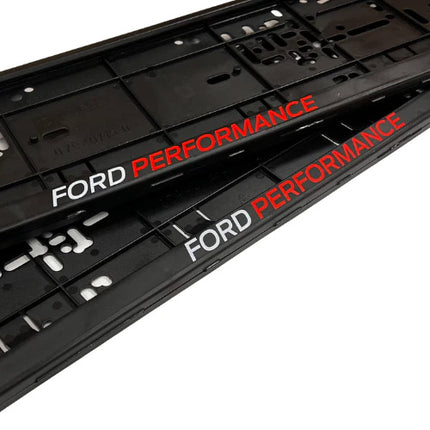 Ford Performance Number Plate Holder Set of 2 - Car Enhancements UK