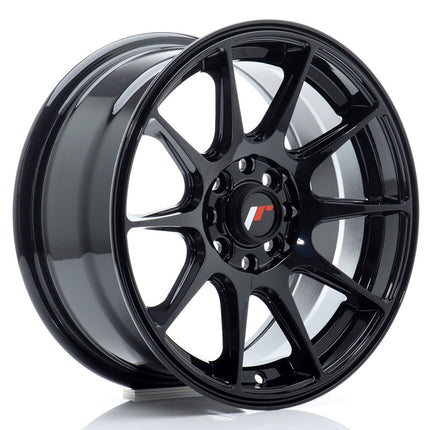 Japan Racing Wheels - JR11 15x7 ET30 4x100/114 Gloss Black | Car Enhancements UK