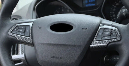 MK3.5 Focus - Carbon Fibre Steering Wheel Trim Surrounds (Facelift Only) - Car Enhancements UK