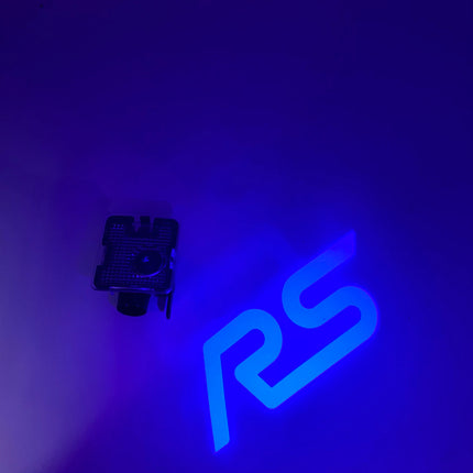 **CLEARANCE ** V1 LED RS Logo Puddle Lights for MK2 & MK3 Focus RS – Blue LOGO | Plug & Play **NO RETURN**