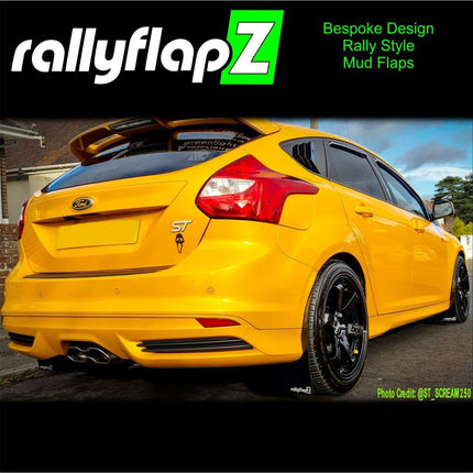 rallyflapZ | Mud Flaps to fit FORD FOCUS Mk3 | 3.5 ST250 ST-Line Zetec 12-18 (All Options) - Car Enhancements UK