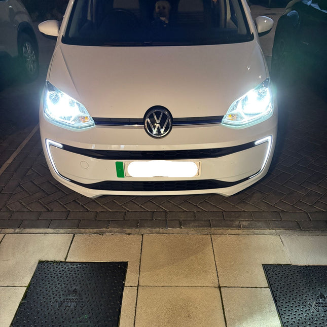 VW Up! Dip & Main Beam #Enhanced H4 LED Headlight Bulb Kit – 6000K with DIY Tint Film | 12,000 Lumens (472 | P43t)