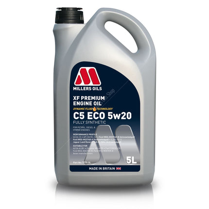 Millers Oil XF Premium C5 ECO 5w20 Engine Oil - Car Enhancements UK