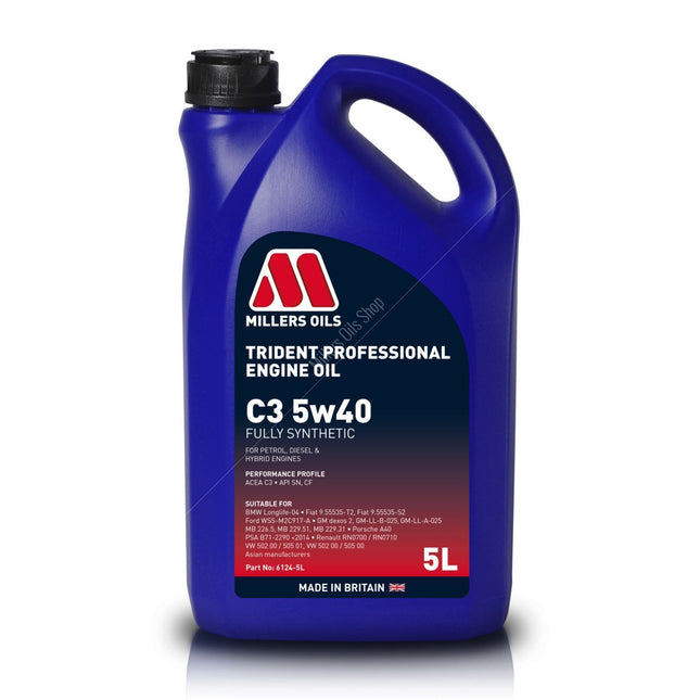 Millers Oil Trident Professional C3 5w40 Engine Oil - Car Enhancements UK