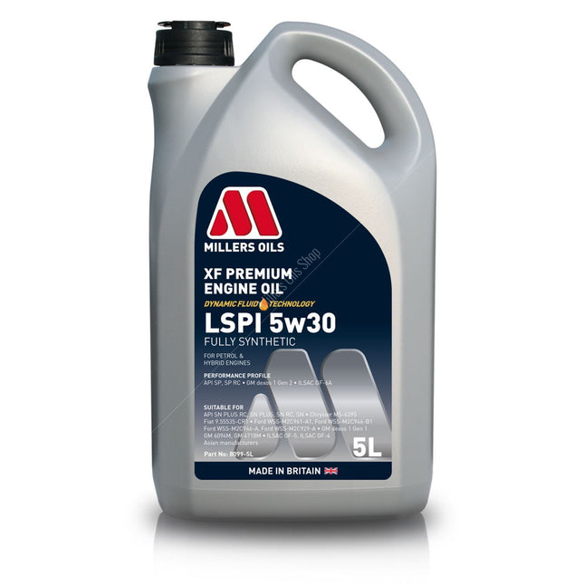 Millers Oil XF Premium LSPI 5w30 Engine Oil - Car Enhancements UK