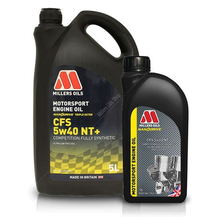 Millers Oil NANODRIVE CFS 5w40 NT+ Engine Oil (1L or 5L) - Car Enhancements UK
