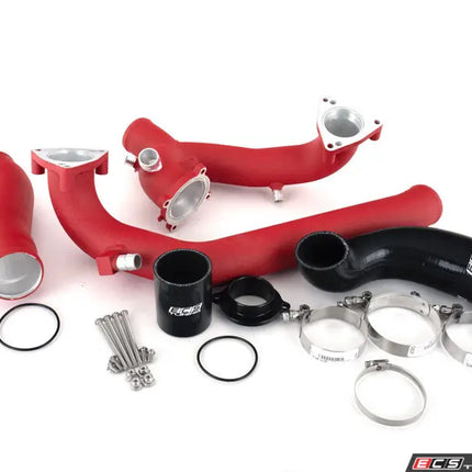 B9 S4/S5 Post Throttle Valve Charge Pipe Kit - Wrinkle Red - Car Enhancements UK