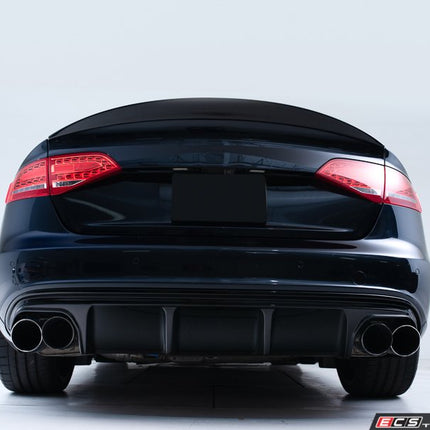 Audi B8 S4 / A4 S-Line Rear Diffuser - Gloss Black - Car Enhancements UK