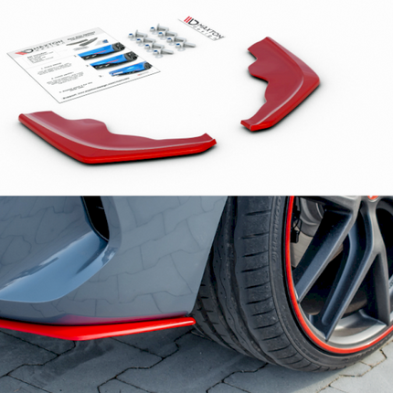 REAR SIDE SPLITTERS (RED) BMW 1 SERIES F40 M135I /M-SPORT (2019-) - Car Enhancements UK