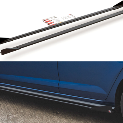 MAXTON RACING SIDE SKIRTS DIFFUSERS (+FLAPS) VW POLO GTI MK6 (2017-) - Car Enhancements UK