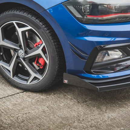 MAXTON RACING FRONT SPLITTER (+FLAPS) VW POLO GTI MK6 (2017-) - Car Enhancements UK