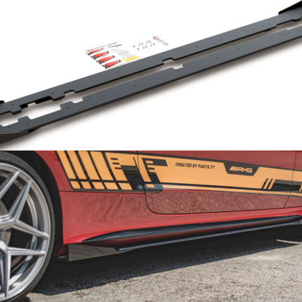RACING DURABILITY SIDE SKIRTS DIFFUSERS (+FLAPS) MERCEDES-AMG C43 COUPE C205 (2016-) - Car Enhancements UK