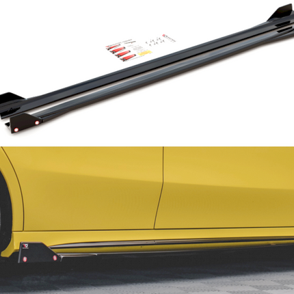 SIDE SKIRTS DIFFUSERS (+FLAPS) V2 MERCEDES AMG A45 S (2019-) - Car Enhancements UK